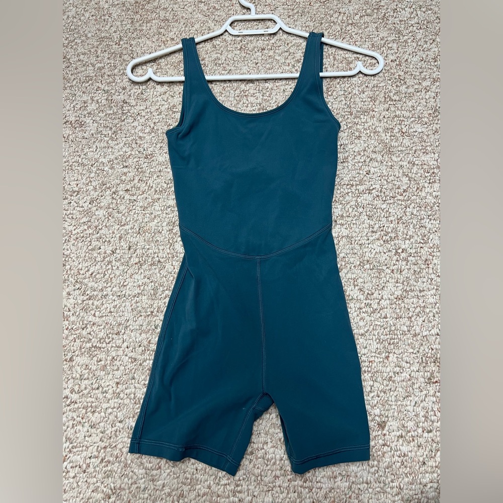 Aritzia TNA Teal Butter Sway Romper